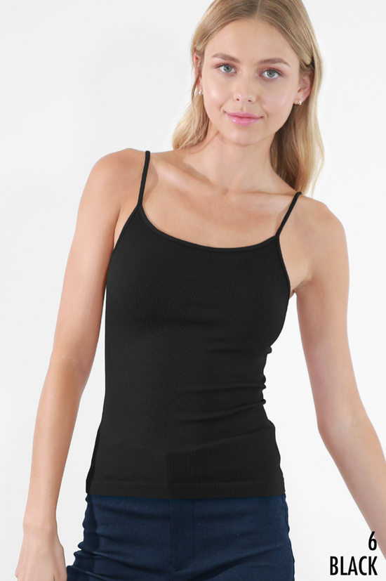 Ribbed Camisole Black