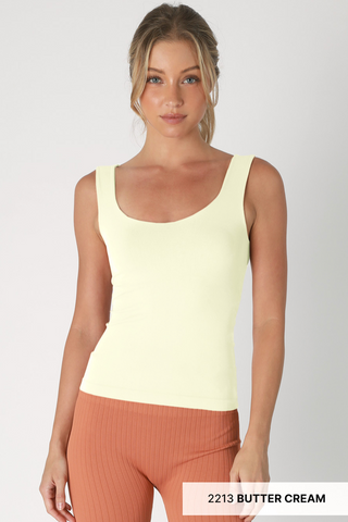 Clean Line Sweetheart Tank / Butter Cream