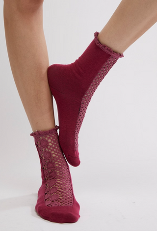 Rubies Crochet Socks