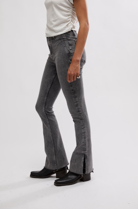 Level Up Slit Bootcut / Ridge Grey