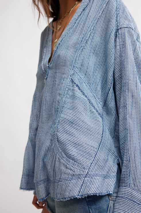 By The Shore Shirt / Indigo Stripe