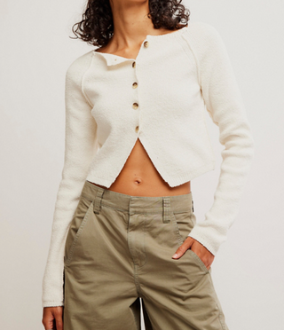 Sydney Shrunken Cardi / Optic White
