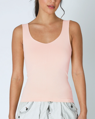 Clean Line Sweet Heart Tank / Peachy Pink