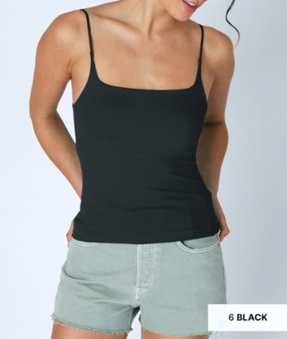 Clean Line Square Cami / Black