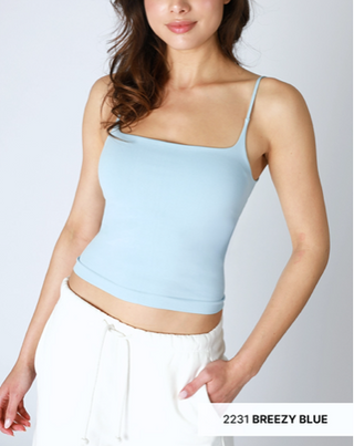 Clean Line Square Cami / Breezy Blue