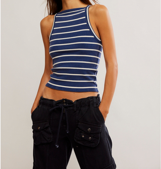 Mia Tank Stripe / Navy Combo