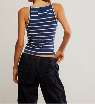 Mia Tank Stripe / Navy Combo