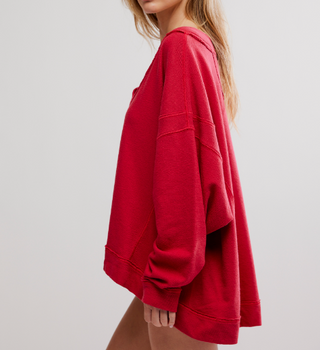 Staycation Pullover / Deep Cherry