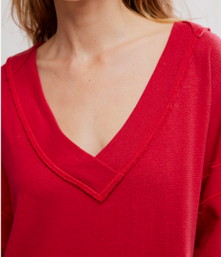 Staycation Pullover / Deep Cherry