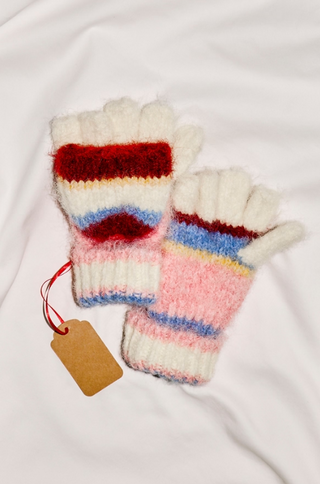 Super Stripe Gloves / Ivory Combo