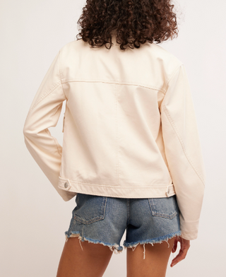 Blair Vegan Suede Jacket / Sea Salt