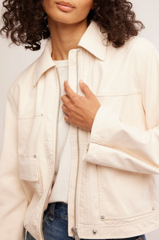 Blair Vegan Suede Jacket / Sea Salt