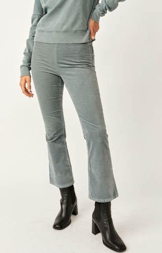 In My Feelings Crop Boot Steel Sea