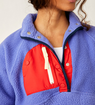 Hit The Slopes Pullover Blue Retro