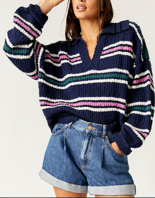 Kennedy Pullover Midnight Sail Combo
