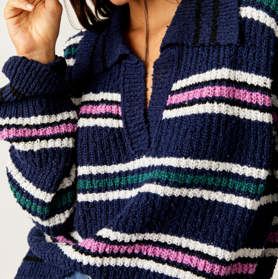 Load image into Gallery viewer, Kennedy Pullover Midnight Sail Combo
