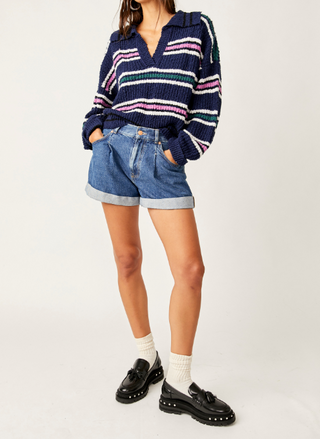 Kennedy Pullover Midnight Sail Combo