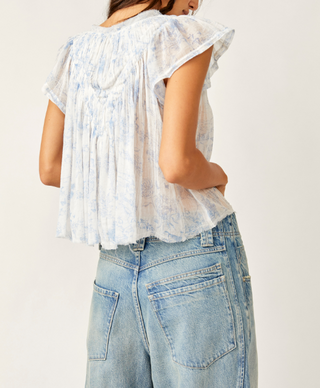 Printed Padma Top Ivory Combo