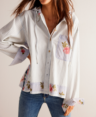 About To Slide Hoodie Blue Combo