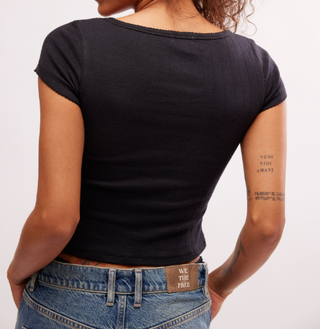 End Game Pointelle Baby Tee