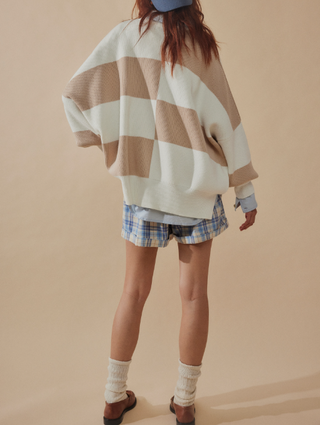 Checker Easy Street Tunic White Sand Combo