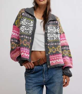 Snowdrift Cardigan Frozen Flower Combo