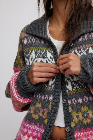 Snowdrift Cardigan Frozen Flower Combo