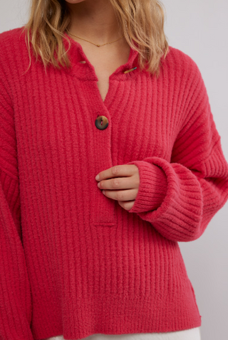 Cocoa Henley Virtual Pink