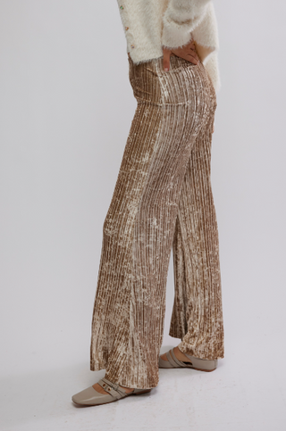 Star Sign Velvet Pant Champagne