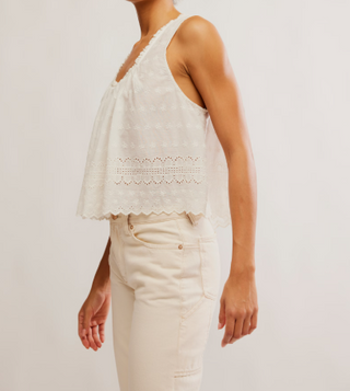 Marina Eyelet Tank / Clean Ivory