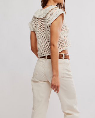 Lily Crochet Top / Coconut Milk