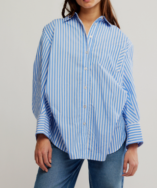 Sabine Tailored Stripe Shirt / Oxford Blue Stripe