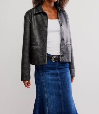 Hera Vegan Leather Jacket / Black