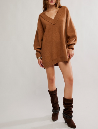 WTF Chelsea V Neck Tunic / Muscavado