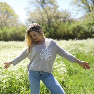 Meadow 3/4 Sleeve V Cotton / Khaki