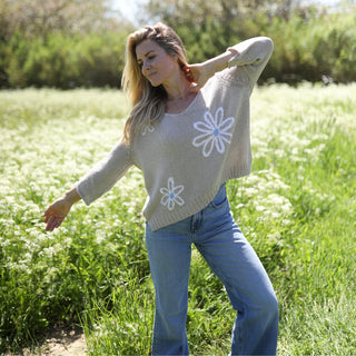 Meadow 3/4 Sleeve V Cotton / Khaki