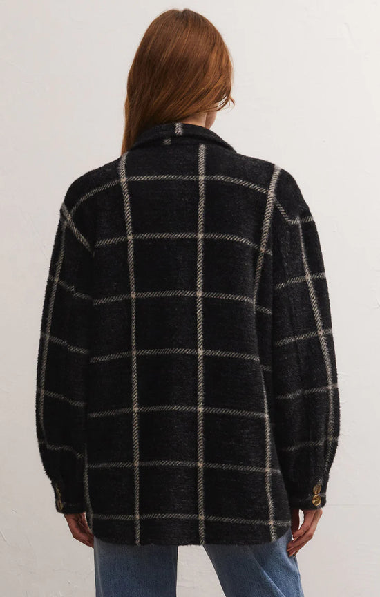 Plaid Tucker Jacket / Washed Black