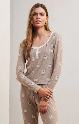 Fireside Sheep Long Sleeve Top