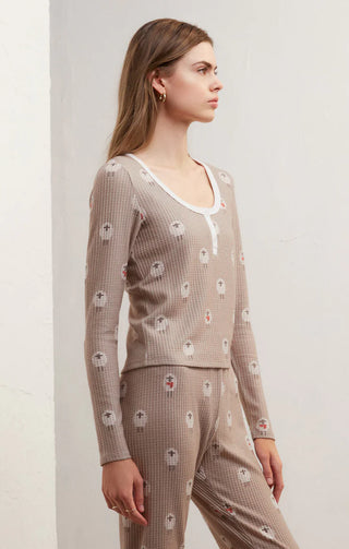 Fireside Sheep Long Sleeve Top