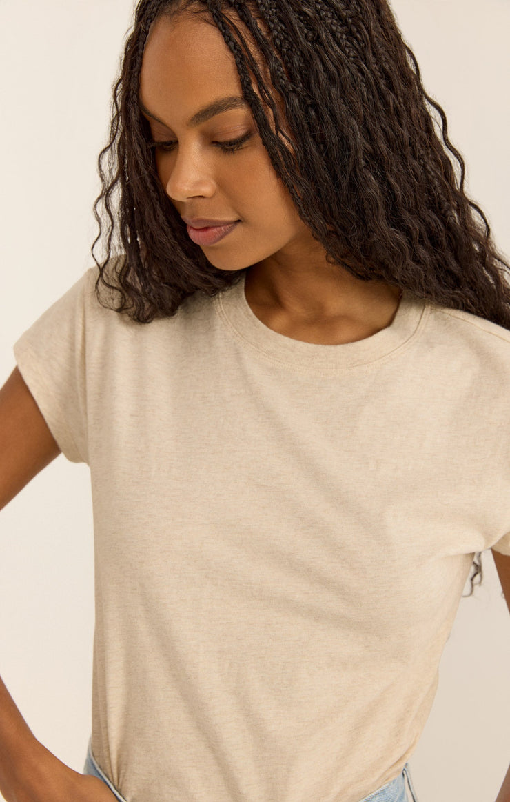 Modern Slub Tee Light Oatmeal Heather