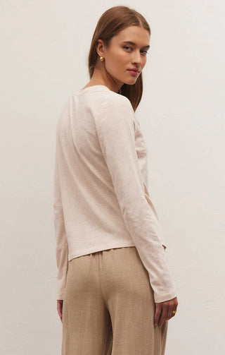 Modern Slub Long Sleeve Tee Stone