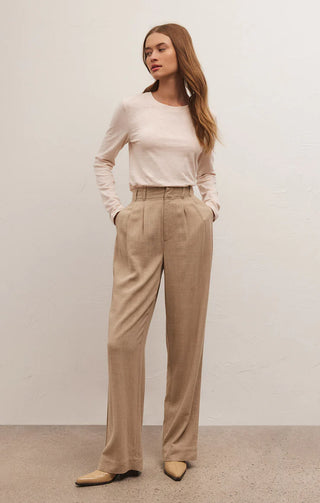 Modern Slub Long Sleeve Tee Stone