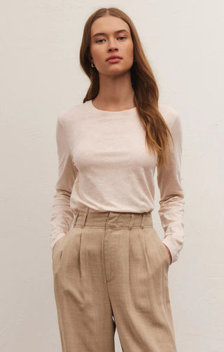 Modern Slub Long Sleeve Tee Stone