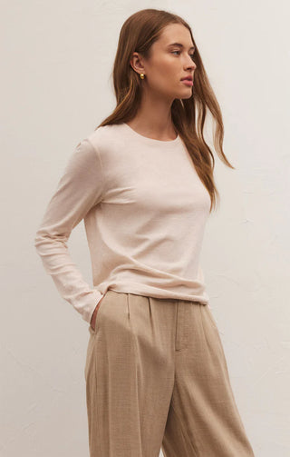 Modern Slub Long Sleeve Tee Stone