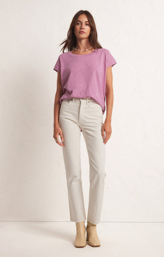 Laid Back Slub Top Dusty Orchid