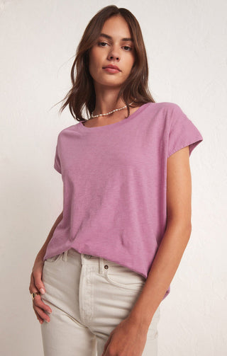 Laid Back Slub Top Dusty Orchid