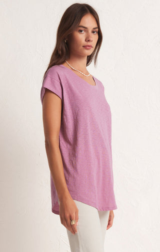 Laid Back Slub Top Dusty Orchid