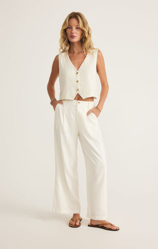 Topanga Linen Pant / White