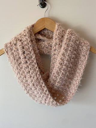 Pink Handmade Infinity Scarf