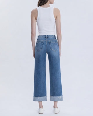 Chester Mid Rise Straight Leg Cuffed Jeans